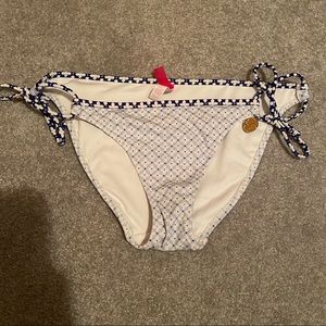 VS ditsy floral blue bikini bottom side tie S
